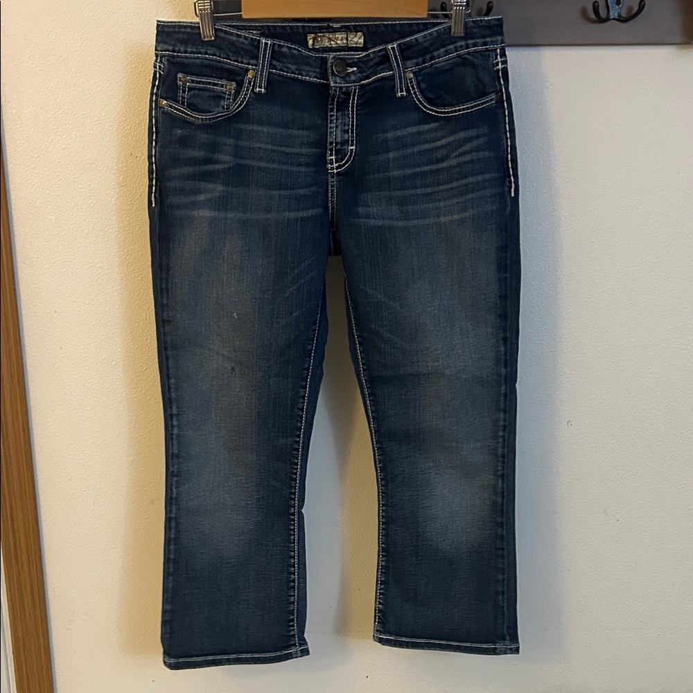 BKE Stretch Denim capris Jeans - Deep Blue size 31